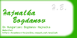 hajnalka bogdanov business card